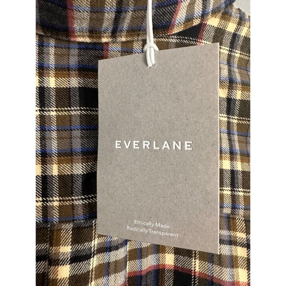 Everlane The Boxy Flannel Beech Plaid Size Small NWT $98 MSRP - Picture 12 of 14